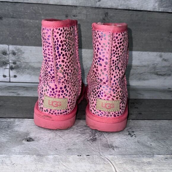 UGG Classic II Pink‎ Dot Boots Sz US12 - Picture 4 of 12